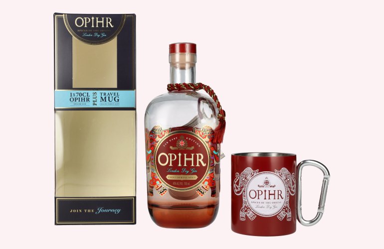 Opihr London Dry Gin FAR EAST EDITION 43% Vol. 0,7l in Giftbox with Travel Mug