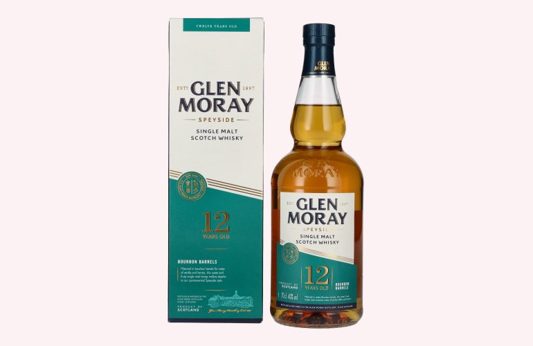 Glen Moray 12 Years Old Bourbon Barrels 40% Vol. 0,7l in Geschenkbox