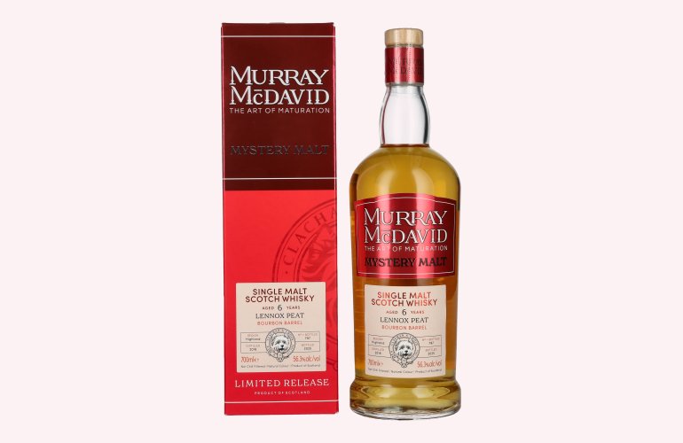 Murray McDavid 6 Years Old LENNOX PEAT Bourbon Barrel Single Malt 2018 56,3% Vol. 0,7l in Geschenkbox