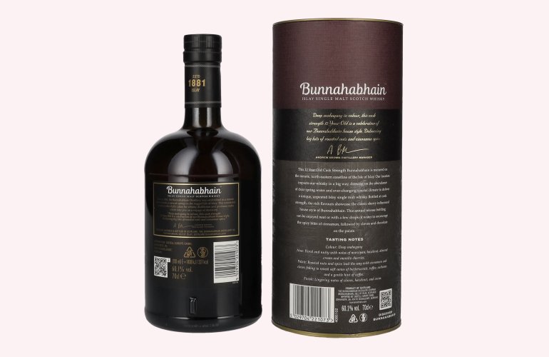Bunnahabhain 12 Years Old Islay Single Malt Cask Strength Edition 2023 60,1% Vol. 0,7l en boîte cadeau