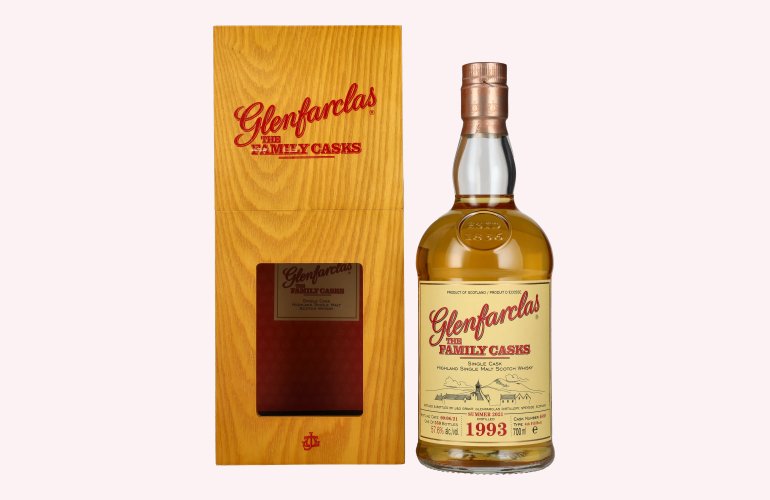 Glenfarclas THE FAMILY CASKS Single Cask SUMMER 2021 4th Fill Butt 1993 57,6% Vol. 0,7l in Holzkiste
