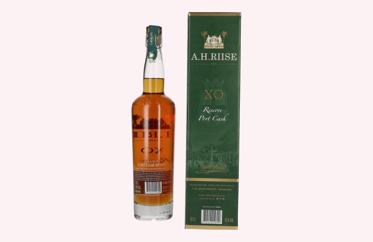 A.H. Riise X.O. Reserve Port Cask Superior Spirit Drink 45% Vol. 0,7l en boîte cadeau