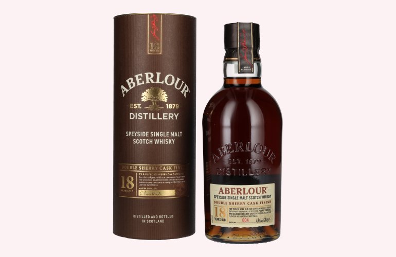Aberlour 18 Years Old Double Sherry Cask Finish Batch No. 004 43% Vol. 0,7l en boîte cadeau