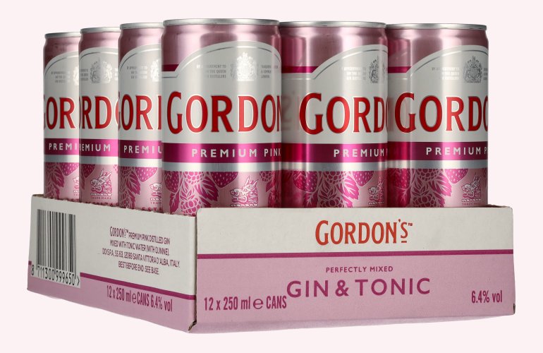 Gordon's Premium Pink Gin & Tonic 6,4% Vol. 12x0,25l Dosen