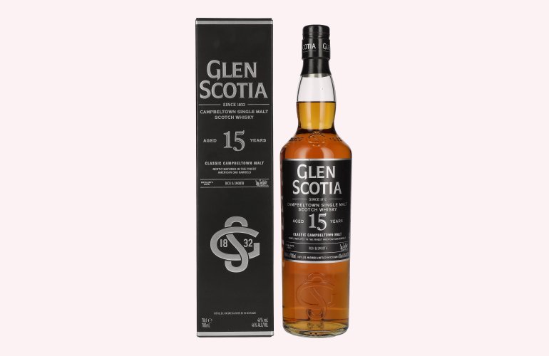 Glen Scotia 15 Years Old Single Malt Scotch Whisky 46% Vol. 0,7l in Giftbox