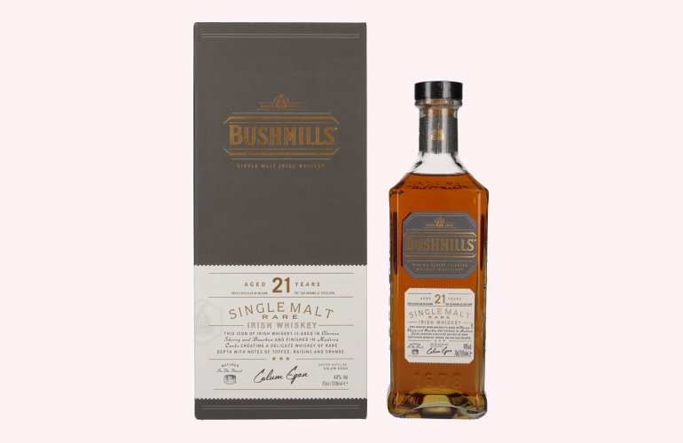Bushmills 21 Years Old RARE Single Malt Irish Whiskey 40% Vol. 0,7l in Geschenkbox