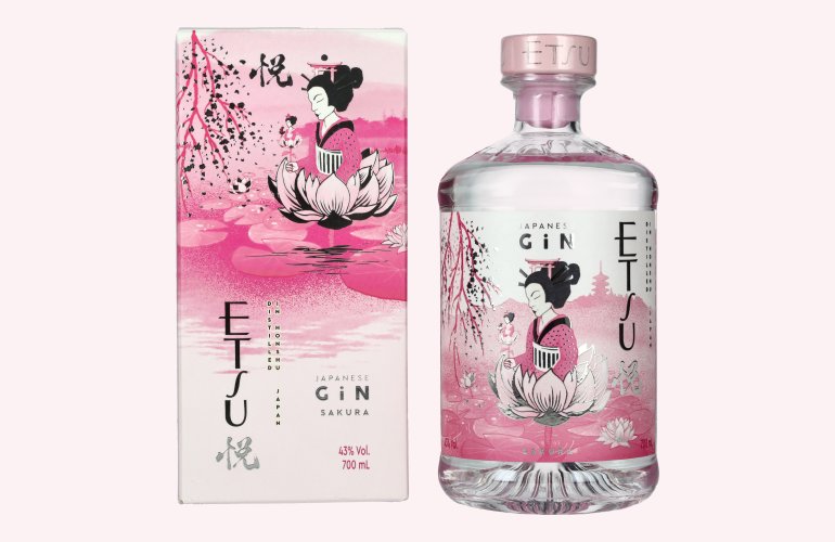 Etsu Japanese SAKURA Gin 43% Vol. 0,7l in Giftbox