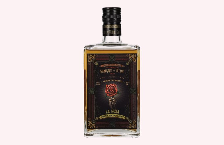 Sangre de Vida Loteria LA ROSA Añejo Tequila 100% de Agave 40% Vol. 0,35l