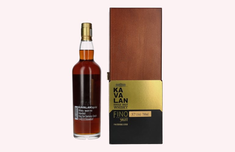 Kavalan SOLIST Fino Sherry Cask 57% Vol. 0,7l in Holzkiste