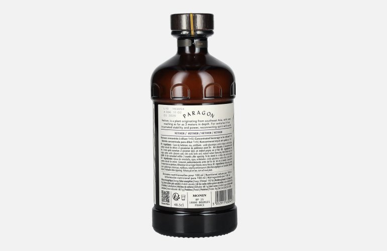 Monin Paragon VETIVER Single Botanic Cordial Mystic Collection 0,485l