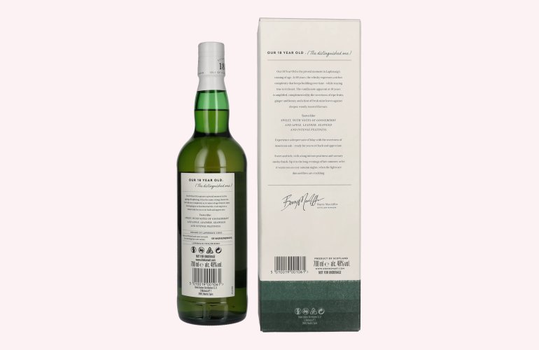 Laphroaig 18 Years Old Islay Single Malt Scotch Whisky 48% Vol. 0,7l en boîte cadeau