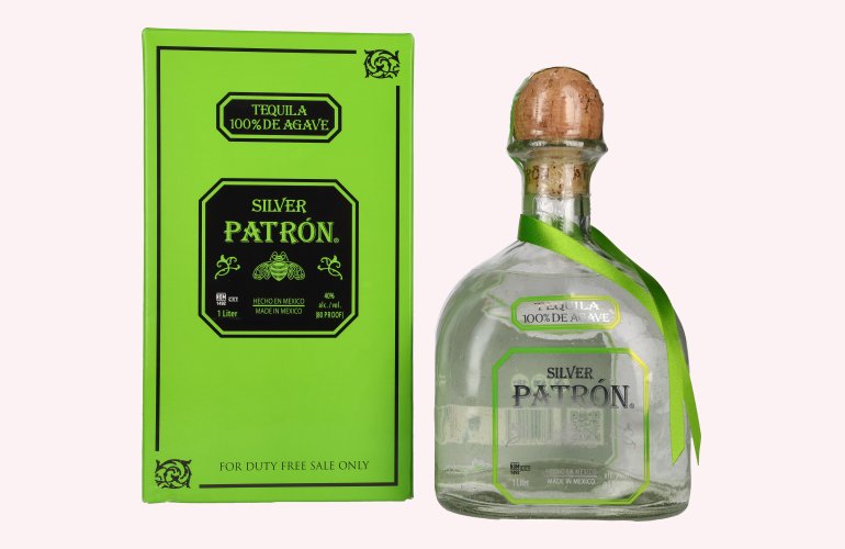 Patrón Tequila Silver 40% Vol. 1l in Giftbox