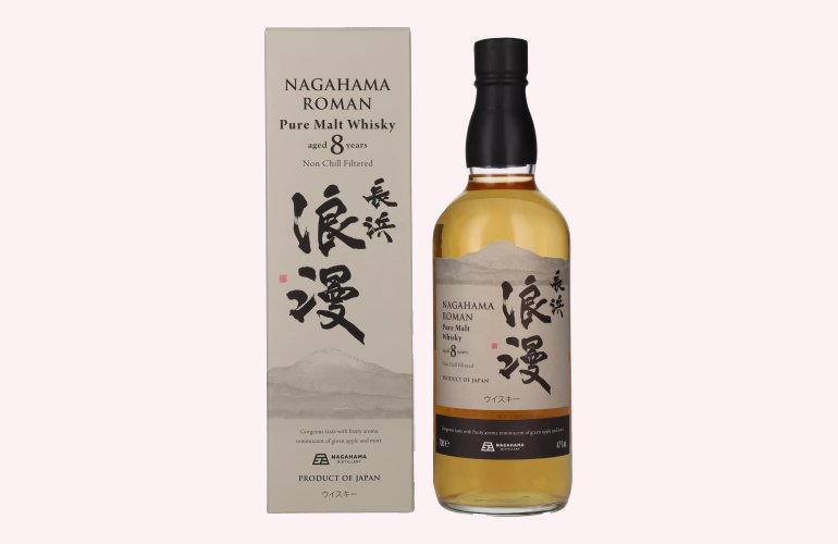 Nagahama Roman 8 Years Old Pure Malt Whisky 47% Vol. 0,7l in Geschenkbox