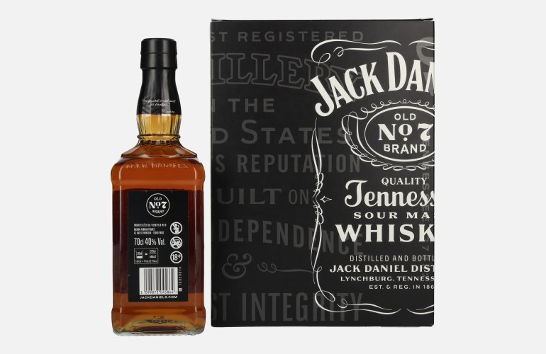 Jack Daniel's Tennessee Whiskey 40% Vol. 0,7l in Geschenkbox mit 2 Rocks Gläsern