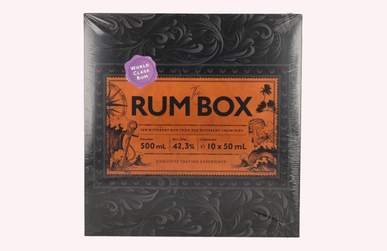 The Rum Box Purple Edition 42,3% Vol. 10x0,05l in geschenkverpakking