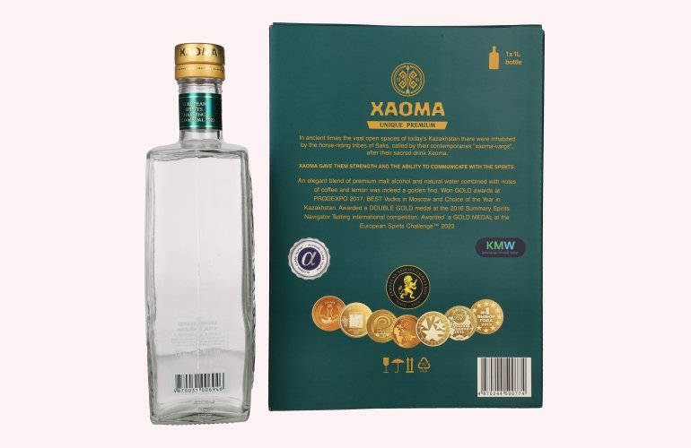 XAOMA Gold Unique Premium Vodka 40% Vol. 1l en boîte cadeau