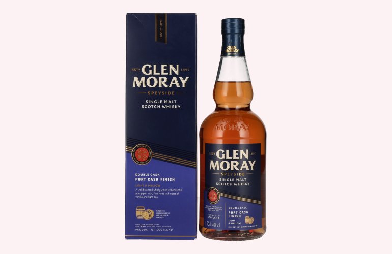 Glen Moray Elgin Classic Port Cask Finish Small Batch Release 40% Vol. 0,7l in Geschenkbox