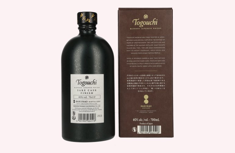 Togouchi Sake Cask Finish Japanese Blended Whisky 40% Vol. 0,7l in Geschenkbox