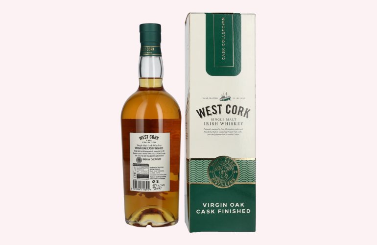 West Cork Single Malt Irish Whiskey VIRGIN OAK CASK FINISHED 43% Vol. 0,7l in Giftbox
