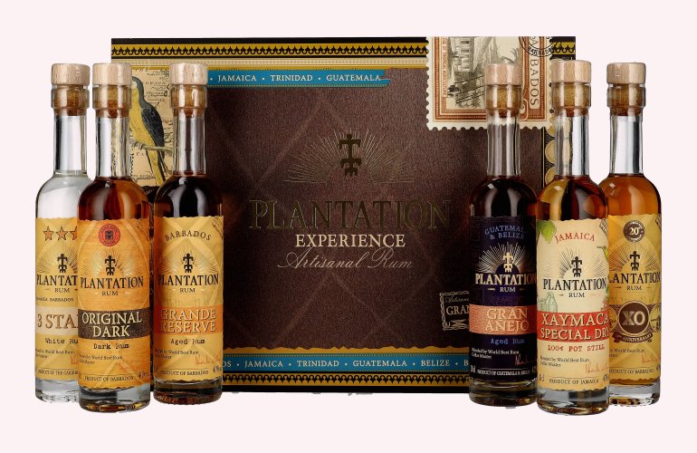 Plantation EXPERIENCE BOX Artisanal Rum 41% Vol. 6x0,1l in Geschenkbox
