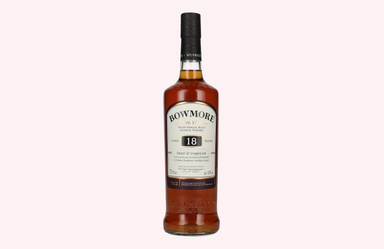 Bowmore 18 Years Old DEEP & COMPLEX Islay Single Malt Scotch Whisky 43% Vol. 0,7l