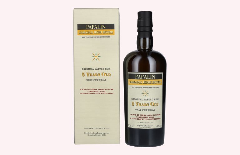 Papalin 5 Years Old Jamaica High Ester Rum 47% Vol. 0,7l in geschenkverpakking
