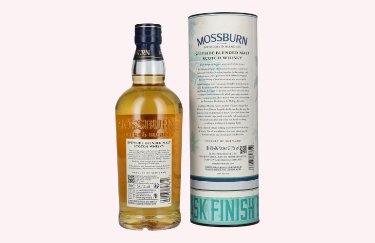 Mossburn FOURSQUARE 12 Years Old Rum Casks Whisky Batch Strength 57,7% Vol. 0,7l in Geschenkbox