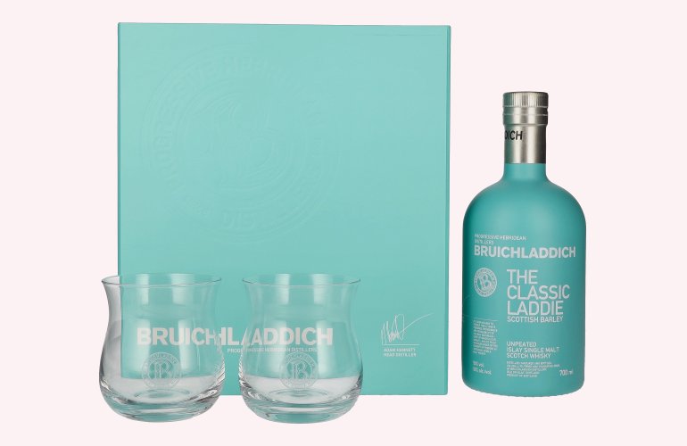 Bruichladdich THE CLASSIC LADDIE Scottish Barley Unpeated 50% Vol. 0,7l in Giftbox with 2 glasses