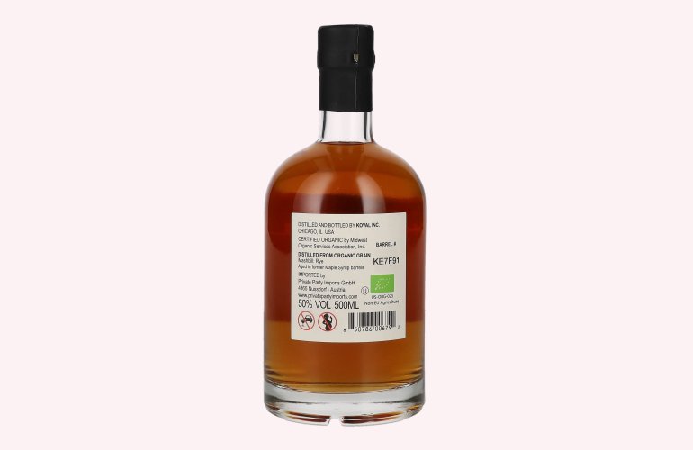 Koval RYE Single Barrel Whiskey Maple Syrup Cask Finish 50% Vol. 0,5l