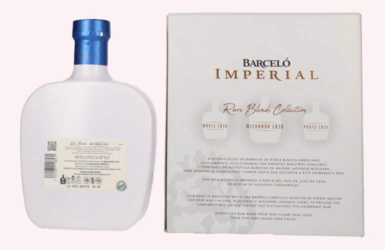Barceló Imperial Rare Blends Mizunara Cask 43% Vol. 0,7l en boîte cadeau
