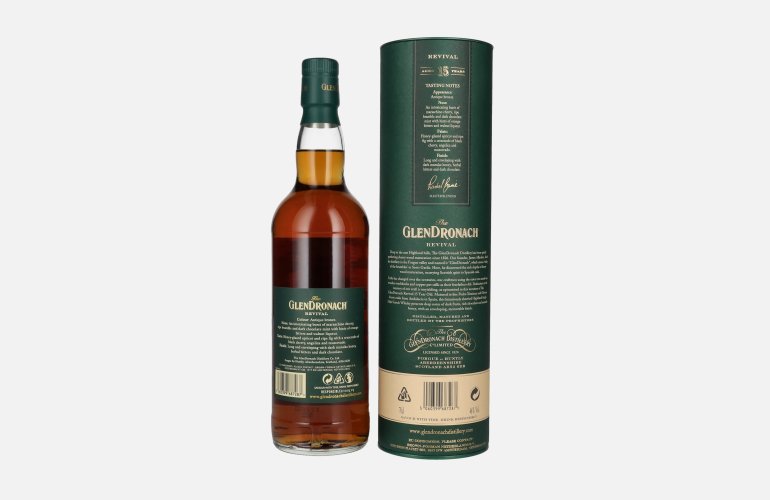 The GlenDronach 15 Years Old REVIVAL Highland Single Malt 46% Vol. 0,7l in Geschenkbox