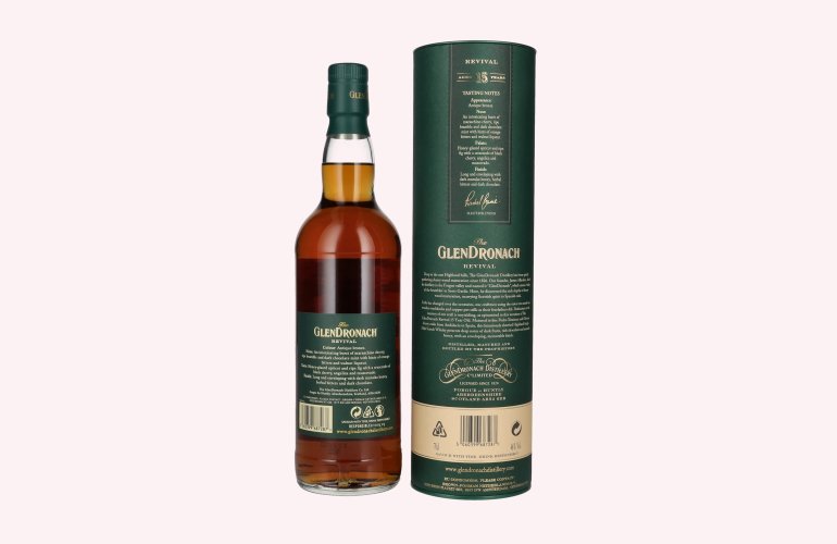 The GlenDronach 15 Years Old REVIVAL Highland Single Malt 46% Vol. 0,7l in Geschenkbox