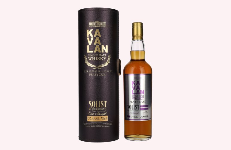 Kavalan SOLIST Single Malt Whisky PEATY CASK Single Cask Strength 52,4% Vol. 0,7l in Geschenkbox