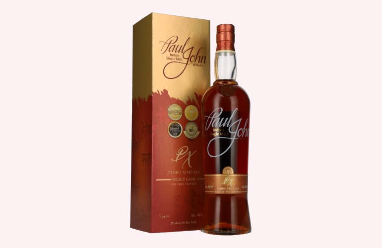 Paul John PX SELECT CASK Indian Single Malt Whisky 48% Vol. 0,7l in Giftbox