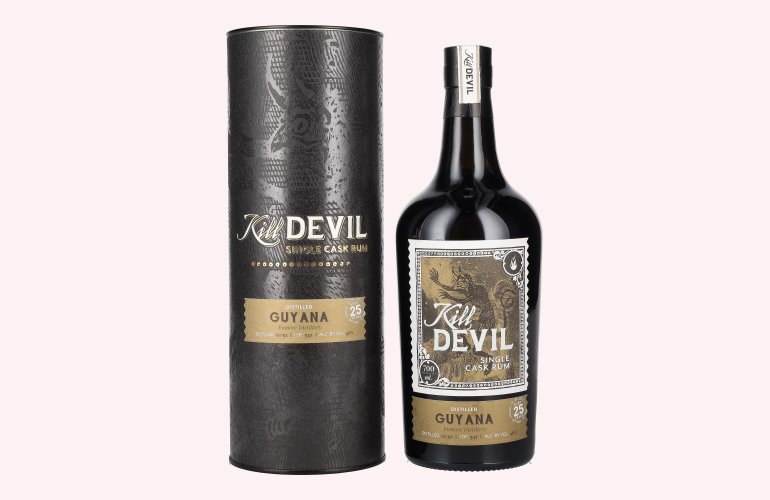 Hunter Laing Kill Devil Guyana 25 Years Old Single Cask Rum 1992 46% Vol. 0,7l in Giftbox