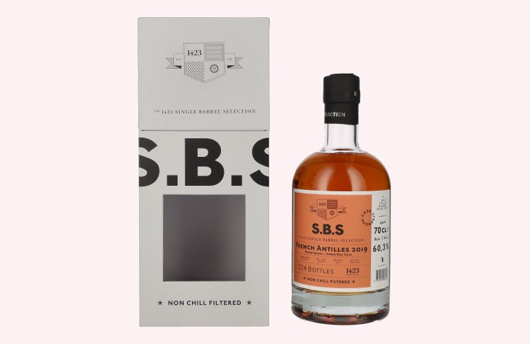 1423 S.B.S FRENCH ANTILLES Single Barrel Selection 2019 60,3% Vol. 0,7l in Geschenkbox