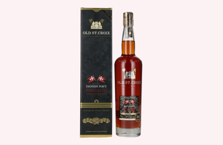 Old St. Croix Royal DANISH NAVY FROGMAN Conventus Ranae Superior Spirit Drink 60% Vol. 0,7l in Giftbox