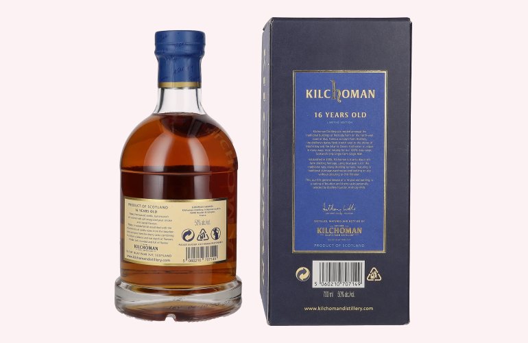 Kilchoman 16 Years Old Islay Single Malt Scotch Whisky Limited Edition 50% Vol. 0,7l in geschenkverpakking
