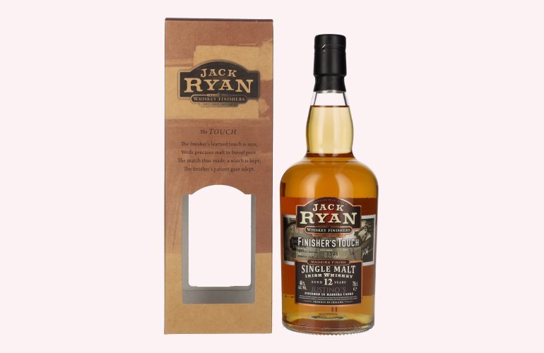 Jack Ryan 12 Years Old FINISHER'S TOUCH Single Malt Irish Whiskey Madeira Finish 46% Vol. 0,7l in Giftbox