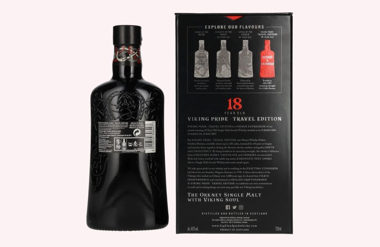 Highland Park 18 Years Old VIKING PRIDE Travel Edition Single Malt Scotch Whisky 46% Vol. 0,7l in Giftbox