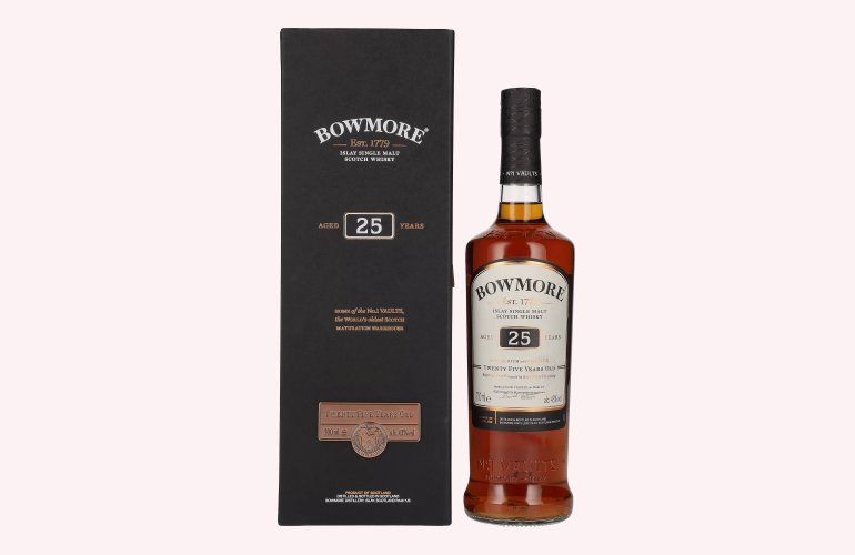 Bowmore 25 Years Old Islay Single Malt 43% Vol. 0,7l in Geschenkbox