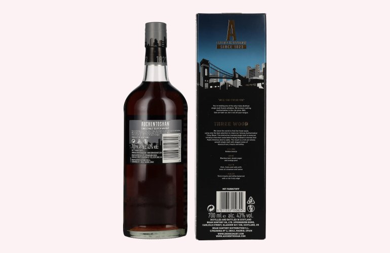 Auchentoshan THREE WOOD Single Malt Scotch Whisky 43% Vol. 0,7l in Geschenkbox