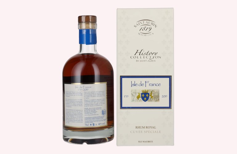 Saint Aubin Isle de France Cuvée Spéciale History Collection Rhum Royal 40% Vol. 0,7l in Giftbox