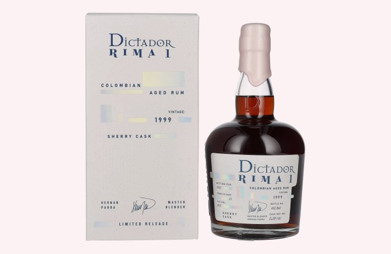 Dictador RIMA 1 23 Years Old SHERRY Cask Vintage 1999 45% Vol. 0,7l in Geschenkbox