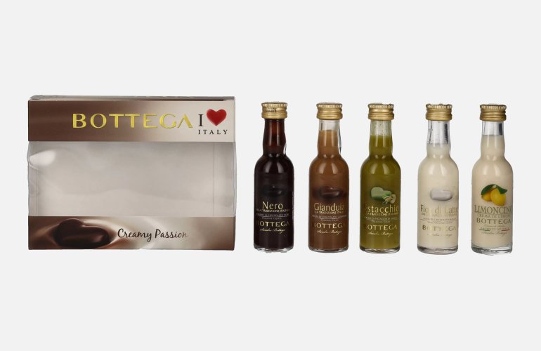 Bottega Creamy Passion Mignonettes Set 15,8% Vol. 5x0,03l en boîte cadeau