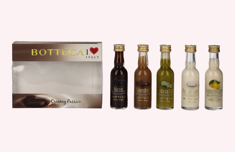 Bottega Creamy Passion Mignonettes Set 15,8% Vol. 5x0,03l in Giftbox