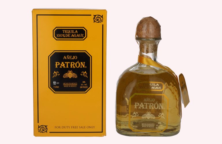 Patrón Tequila Añejo 40% Vol. 1l in Giftbox