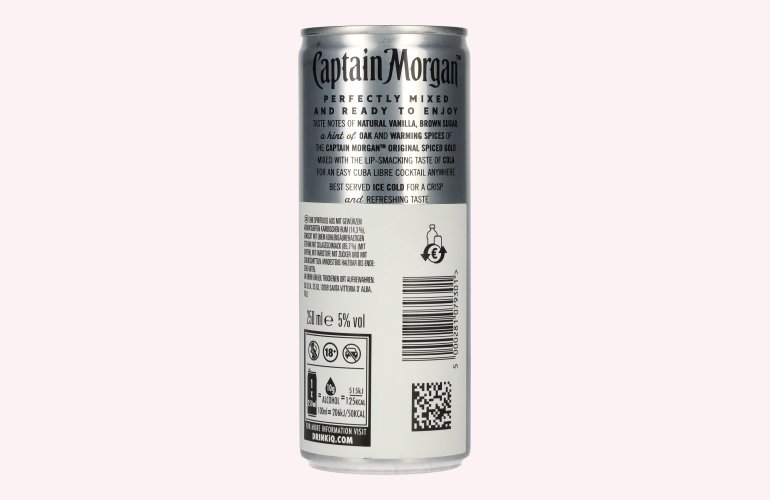 Captain Morgan Original Spiced Gold & Cola 5% Vol. 12x0,25l Dosen Pfand