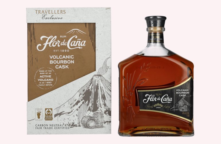 Flor de Caña Volcanic Bourbon Cask 40% Vol. 1l in Giftbox