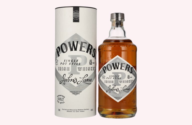 Powers 12 Years Old JOHN'S LANE Single Pot Still Irish Whiskey 46% Vol. 0,7l in Geschenkbox
